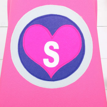 Personalised Love Heart Dressing Up Play Cape, 4 of 6