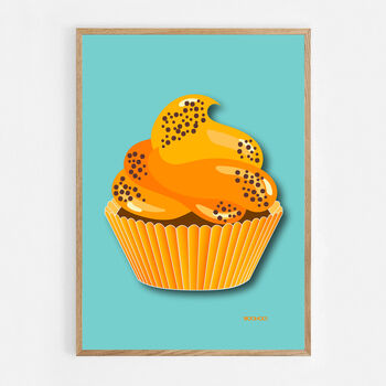 Orange Cupcake Print, 4 of 6
