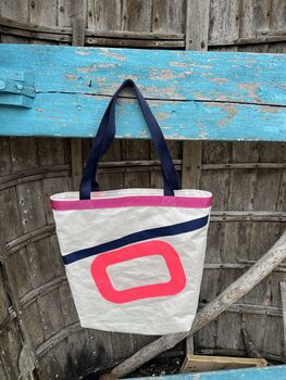 Genoa Upcycled Sailcloth Tote Bag, 5 of 8