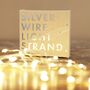 30 Battery Powered LED Silver Wire String Lights, thumbnail 1 of 5