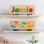 Personalised Dinosaurs Wooden Name Puzzle, thumbnail 1 of 6