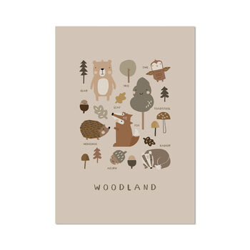 Woodland Adventure Forest Animals Art Print, 2 of 5