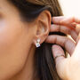 Azura Rhinestone Stud Earrings Gold, thumbnail 1 of 3