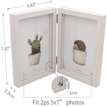 Double / Triple White Wooden Photo Frames Freestanding, 3 of 8