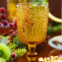 Set Of Four Paisley Embossed Wine Goblets, thumbnail 6 of 6