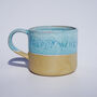 Handmade Large Ceramic Oasis Double Glazed Blue Mug, thumbnail 8 of 10