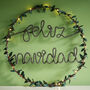 Feliz Navidad Holly Fairy Light Wreath, thumbnail 4 of 6