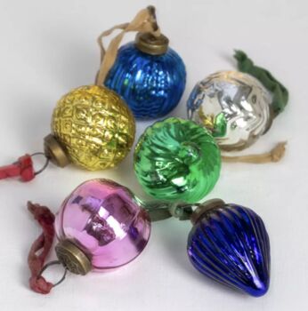 Six Textured Baubles With Sari Loops, 2 of 4