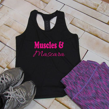 Gym Muscles And Mascara Tri Dri Vest, 7 of 7