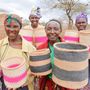 Grey And Fluoro Pink Colour Block Basket, thumbnail 9 of 12