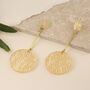 Hello You! Round Sun Statement Stud Earrings, thumbnail 5 of 9