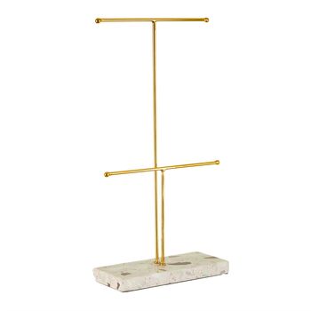 Terrazzo And Gold Tone Double Jewellery Stand, 3 of 4