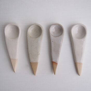 Handmade Small Pottery Salt Spice Scoop Spoon, 2 of 8