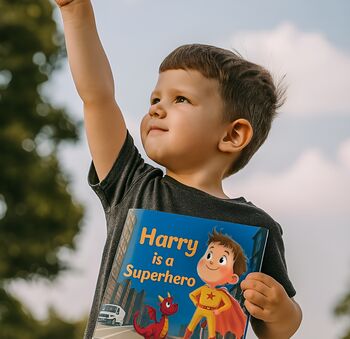 Personalised Superhero Book Gift For Boys, 7 of 9