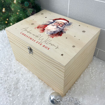 Personalised Traditional Santa Christmas Eve Box Five Sizes, 3 of 8
