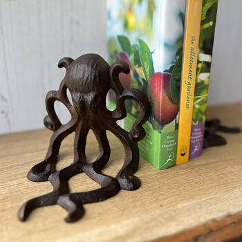 Cast Iron Octopus Decorative Bookends Set Of Two, 3 of 9