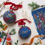 Personalised Hand Painted Floral Baubles, thumbnail 8 of 12