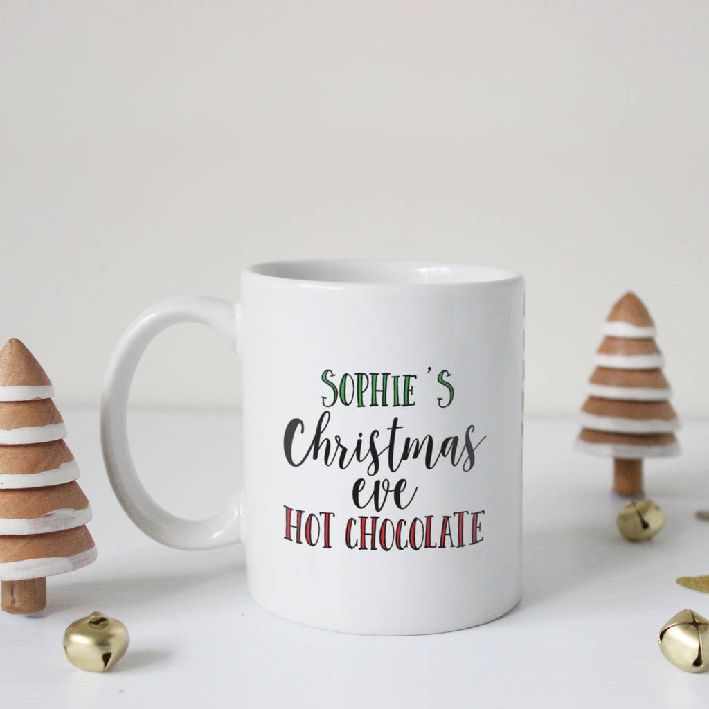 Personalised Christmas Eve Drink Typography Mug christmas eve box ideas