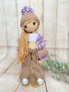 Posable Handmade Crochet Doll For Kids And Adults, 11 of 12