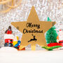 'Merry Christmas' Gold Star Cake Topper, thumbnail 1 of 6