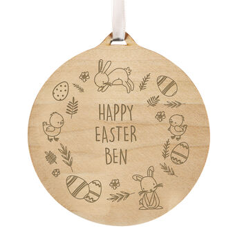 Personalised Happy Easter Wooden Decoration, 5 of 5