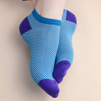 Retro Royal Navy And Lux Taylor Marine Men Trainer Socks, 4 of 5