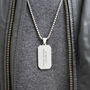 Personalised Men’s Contemporary Silver Dog Tag Necklace, thumbnail 9 of 12