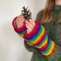 Woollen Rainbow Handwarmer Gloves, thumbnail 3 of 5