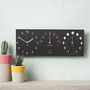 Eco Recycled Triple Moon Phase, Clock And Thermometer, thumbnail 2 of 4