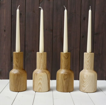 Handmade Wooden Candle Stick Holder, 2 of 4