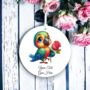 Personalised Cute Rose Animal Parrot Decoration, thumbnail 2 of 2