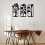 Elegant Laser Cut Floral Panels Trio Of Wooden Decor, thumbnail 9 of 10