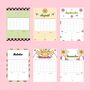 2026 Green And Pink Daisy Calendar, thumbnail 5 of 5