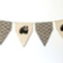 Badger Bunting. Handmade Hanging Garland, thumbnail 2 of 4