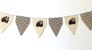 Badger Bunting. Handmade Hanging Garland, 2 of 4