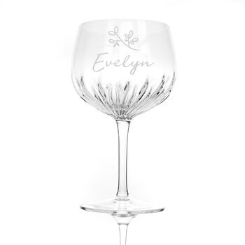 Personalised Crystal Icon Gin Goblet, 4 of 6