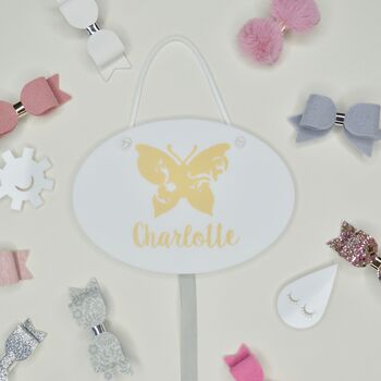 Personalised Butterfly Hair Bow Holder 15 Colours, 7 of 9