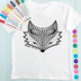 Personalised Fox Colour In Childs T Shirt, thumbnail 1 of 3