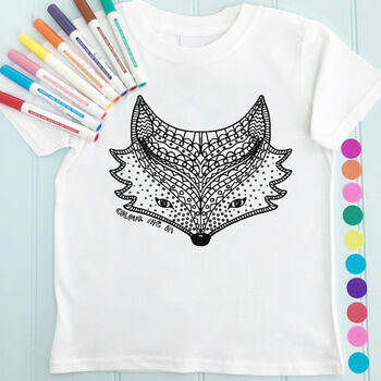 Personalised Fox Colour In Childs T Shirt, 2 of 4