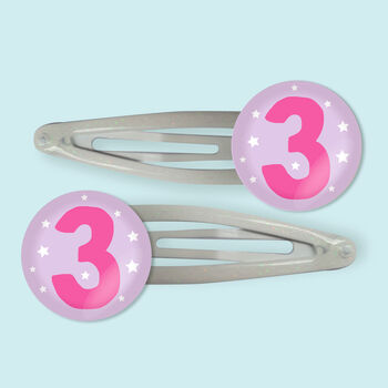 3rd Birthday Hair Clips, 2 of 2