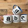 Childrens Small China Cup With Bold Black Initial And Name, thumbnail 6 of 6