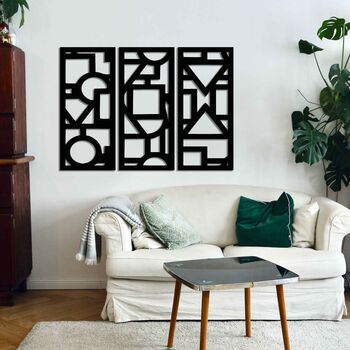 Modern Geometric Wooden Wall Panels Home Decor, 9 of 9