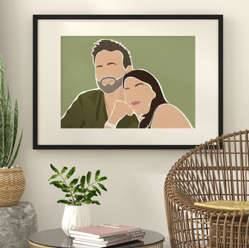 Custom Faceless Colour Block Family Friends Portrait, 9 of 11