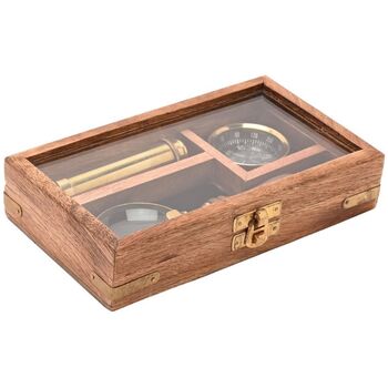 Personalised Brass Explorer Gift Set, 2 of 6