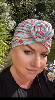 Pre Tied Chemo Turban Headwrap Front Knot, 9 of 12