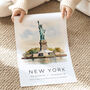 New York City Travel Landmark Poster, thumbnail 3 of 7