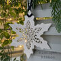Tangled Snowflake Ceramic Hanging Decoration, thumbnail 4 of 6
