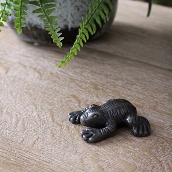 Cast Iron Frog Ornament Or Paperweight, 3 of 3