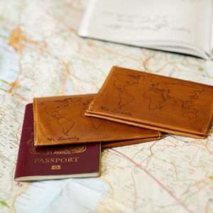 3rd Wedding Leather Anniversary Gifts Notonthehighstreet World Map Pport Holder Wedding Gift Set Gifts For S