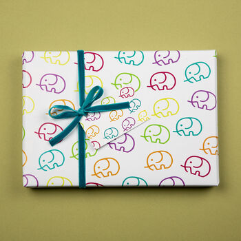 Childrens Elephant Wrapping Paper Set, 4 of 9
